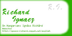 richard ignacz business card